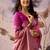 Baby pink tusser silk festival wear saree