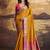 Mustard silk blend festival wear saree