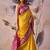 Mustard tusser silk festival wear saree