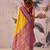 Mustard tusser silk festival wear saree