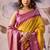 Mustard tusser silk festival wear saree
