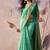 Turquoise  tusser silk festival wear saree