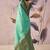 Turquoise  tusser silk festival wear saree