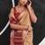 Peach soft modal cotton saree with woven pallu saree