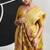 Yellow soft modal cotton saree with woven pallu saree