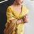 Yellow soft modal cotton saree with woven pallu saree