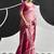 Baby pink soft modal cotton saree with woven pallu saree