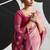 Baby pink soft modal cotton saree with woven pallu saree