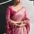 Baby pink soft modal cotton saree with woven pallu saree