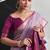 Lilac soft modal cotton saree with woven pallu saree