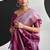 Lilac soft modal cotton saree with woven pallu saree