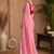 Peach Embroidery Thread And Beats Work Design Fabric Soft Linen Saree With Unstitched Blouse