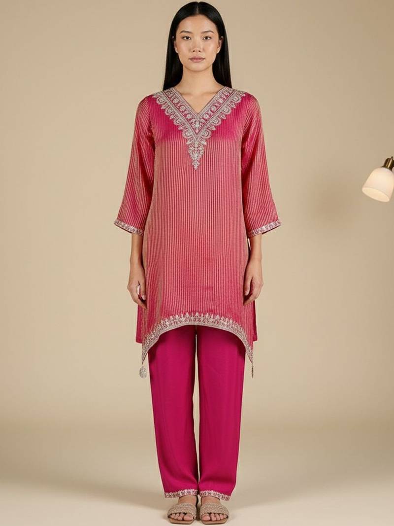 Women Ethnic motifs Embroidered Regular Kurta with Palazzos