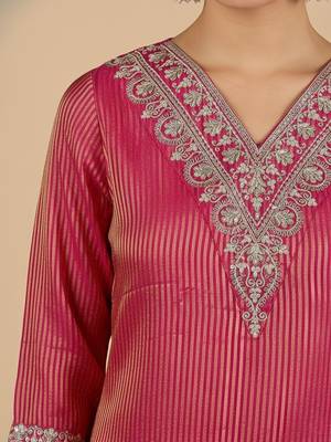 Women Ethnic motifs Embroidered Regular Kurta with Palazzos 2