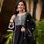 Ethnic Motif Thread Embroidered A-Line Kurta With Afghani Trousers & Dupatta