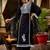 Ethnic Motif Thread Embroidered A-Line Kurta With Afghani Trousers & Dupatta