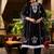Ethnic Motif Thread Embroidered A-Line Kurta With Afghani Trouser & Dupatta