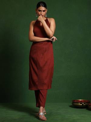 Halter Neck Kurta with Trouser 1