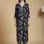 Floral Printed V-Neck Kurta With Trousers