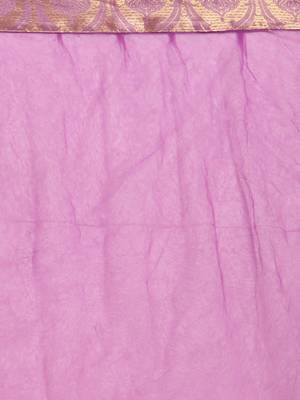 Women Purple Ethnic Motifs Woven Design Kurta With Palazzos & Dupatta 4