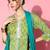 Women Green Floral Printed Mirror Work Pure Cotton Kurta with Palazzos & With Dupatta