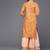 Women Mustard Yellow & White Ethnic Print Print Pure Cotton Kurta with Sharara