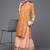 Women Mustard Yellow & White Ethnic Print Print Pure Cotton Kurta with Sharara
