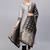 Women Grey & Black Zari & Thread Work Kurta with Trousers & Dupatta