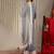Floral Yoke Design Sequinned Kurta & Trousers With Dupatta