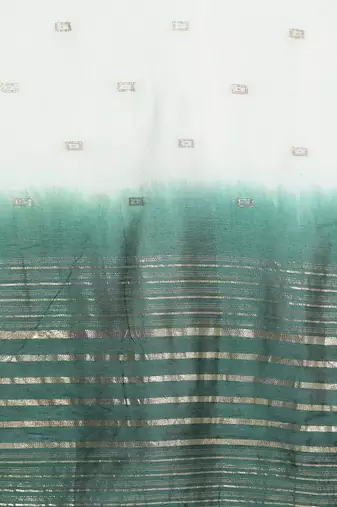 Women Green Ethnic Motifs Yoke Design Gotta Patti Pure Cotton Kurta with Trousers & With Dupatta