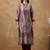 Paisley Printed Mandarin Collar Straight Kurta With Trousers