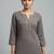 Women Regular Gotta Patti Silk Crepe Kurta with Trousers