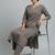 Women Regular Gotta Patti Silk Crepe Kurta with Trousers