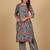 Women Floral Printed Mandarin Collar Kurta with Trousers & Dupatta