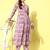 Women Ethnic Motifs Printed Empire Silk Georgette Kurta with Trousers
