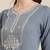 Women Blue & Silver Sequinned Yoke Design Kurta with Trousers & Dupatta