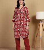 Women Geometric Printed Kurta with Trousers