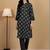 Women Printed Thread Work Straight Kurta & Trousers