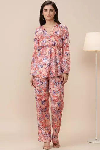 Women Ethnic Motifs Printed Empire Kurta with Trousers