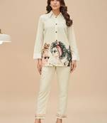 Women Printed Regular Pure Cotton Kurta with Trousers