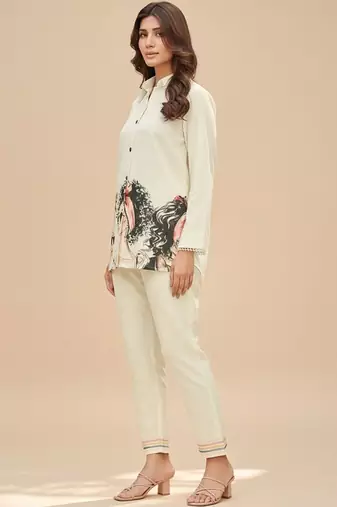 Women Printed Regular Pure Cotton Kurta with Trousers