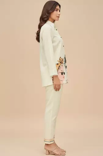 Women Printed Regular Pure Cotton Kurta with Trousers