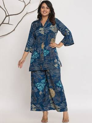 Women Floral Printed Regular Kurta with Palazzos 3