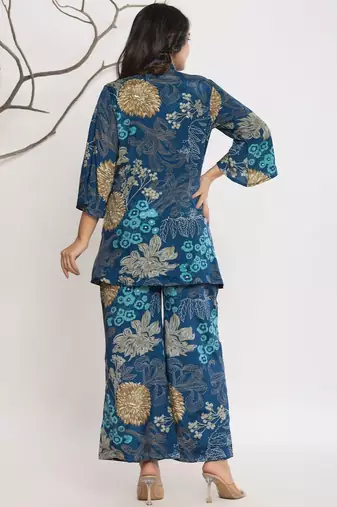 Women Floral Printed Regular Kurta with Palazzos