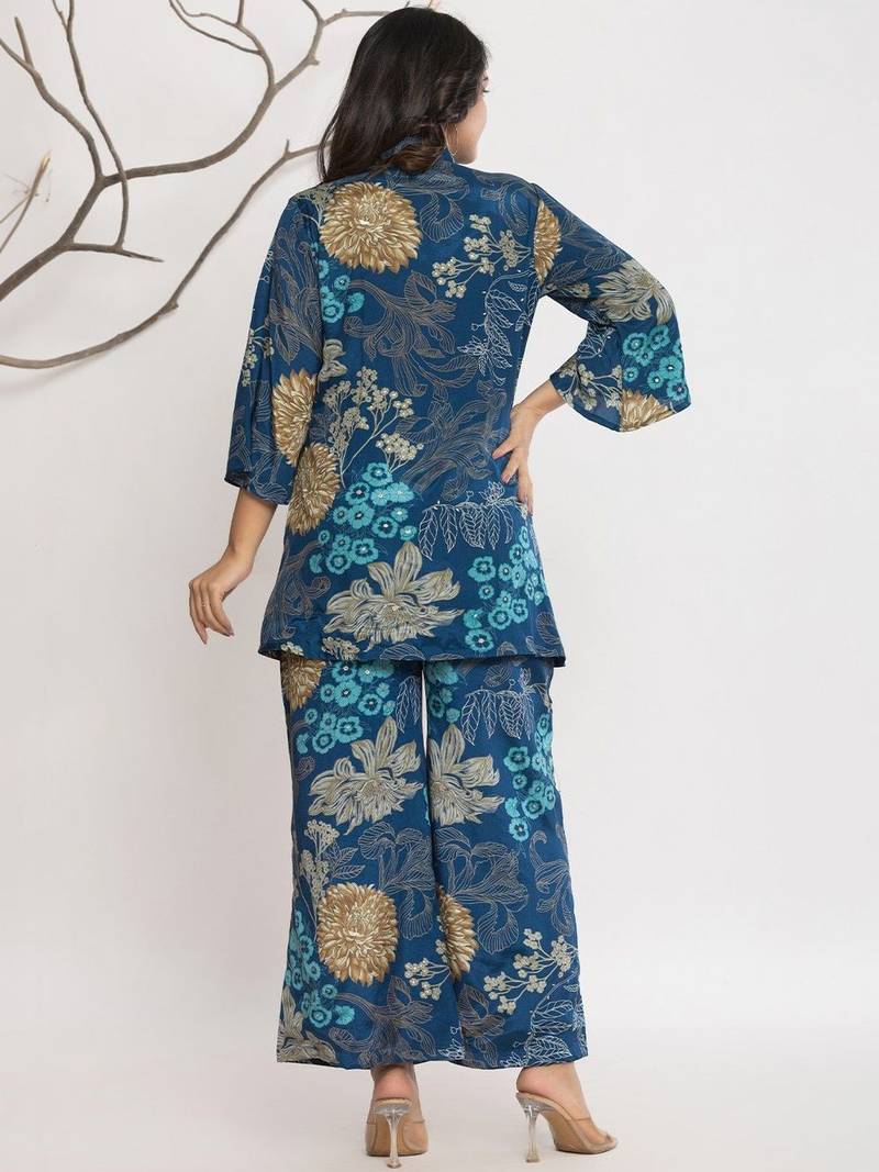 Women Floral Printed Regular Kurta with Palazzos