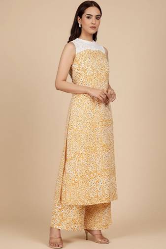 Women Floral Printed Kurta with Palazzo
