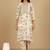 Women Floral Printed Regular Thread Work Kurta with Trousers