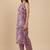 Floral Printed V-Neck Empire Straight Kurta With Trouser