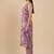 Floral Printed V-Neck Empire Straight Kurta With Trouser