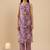Floral Printed V-Neck Empire Straight Kurta With Trouser